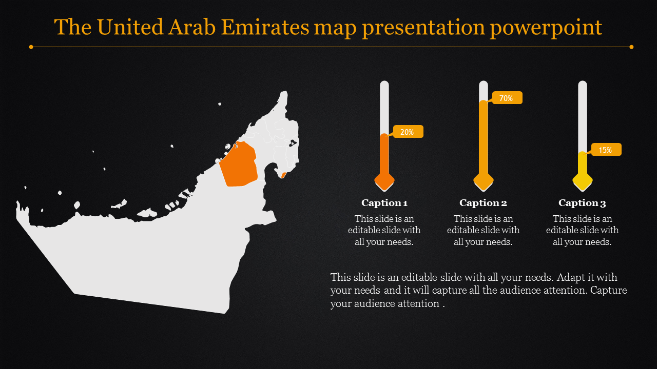 map presentation powerpoint-The United Arab Emirates map presentation powerpoint